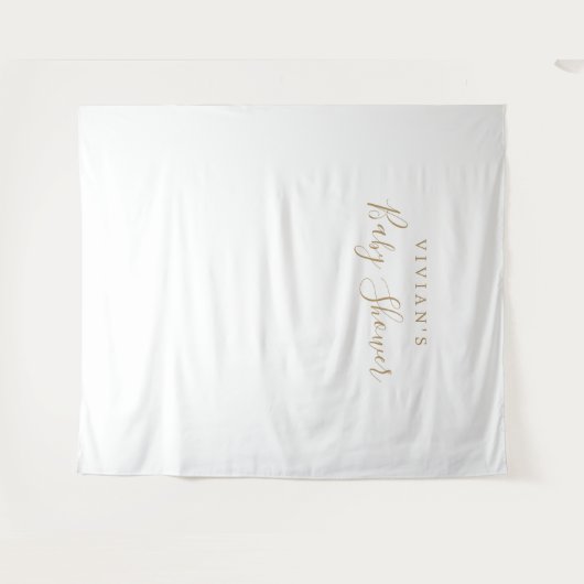 Minimalistische gouden baby shower foto prop achte wandkleed (Voorkant (horizontaal))
