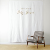 Minimalistische gouden baby shower foto prop achte wandkleed (In situ)
