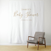 Minimalistische gouden Baby showers achtergrond Wandkleed (In situ)