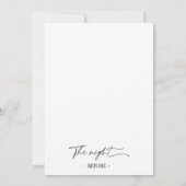 Minimalistische gouden bestek proefbruiloft  kaart (Achterkant)