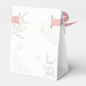 Minimalistische gouden bladeren vlinder Baby showe Bedankdoosjes (Achterkant)