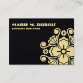 Minimalistische Gouden Bloem Visitekaartje (Voorkant)