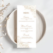Minimalistische gouden bloemen elegante bruiloft menu