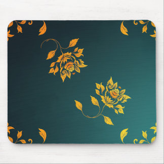 Minimalistische gouden bloemenmuismat muismat