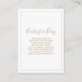 Minimalistische gouden boeken voor Baby Kaart (Voorkant)