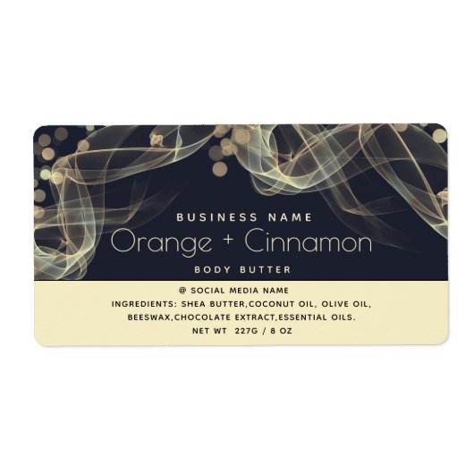 Minimalistische gouden bokeh Vakantie moderne Body Etiket (Voorkant)