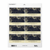 Minimalistische gouden bokeh Vakantie moderne Body Etiket (Full Sheet)