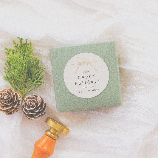 Minimalistische Gouden Boog & Moderne Typografie K Ronde Sticker