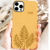 Minimalistische gouden botanische monogram Case-Mate iPhone case