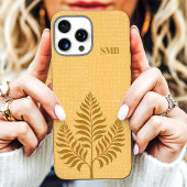 Minimalistische gouden botanische monogram Case-Mate iPhone case