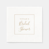 Minimalistische gouden bruidsbruiloft servet (Voorkant)