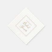 Minimalistische gouden bruidsbruiloft servet (Hoek)