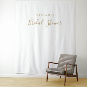 Minimalistische gouden bruidsfeest foto prop achte wandkleed