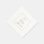 Minimalistische gouden bruiloftsfeest servetten (Hoek)
