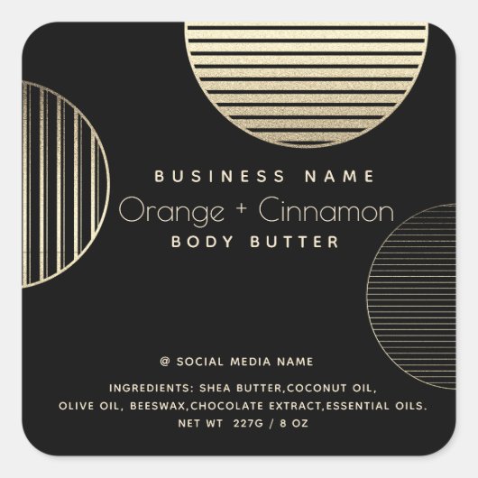 Minimalistische Gouden Cirkels Eenvoudig modern Vierkante Sticker (Voorkant)