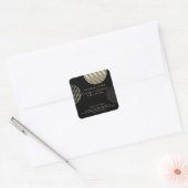 Minimalistische Gouden Cirkels Eenvoudig modern Vierkante Sticker (Envelop)