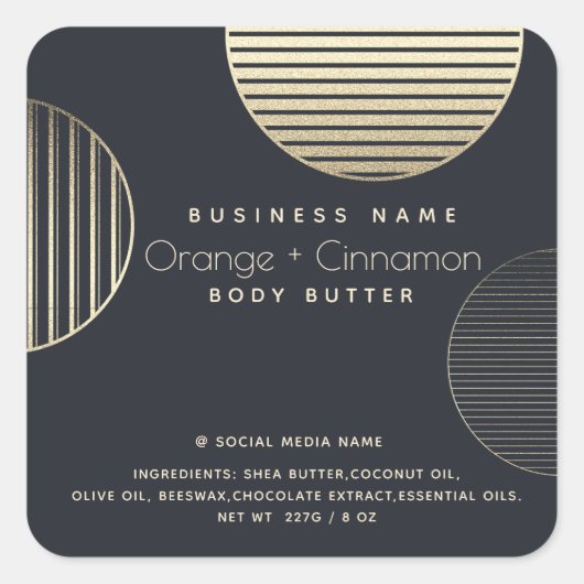 Minimalistische Gouden Cirkels Eenvoudig modern Vierkante Sticker (Voorkant)