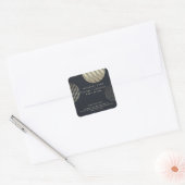 Minimalistische Gouden Cirkels Eenvoudig modern Vierkante Sticker (Envelop)