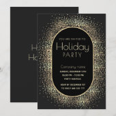 Minimalistische Gouden confetti corporate Vakantie Kaart (Voorkant / Achterkant)