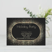 Minimalistische Gouden confetti corporate Vakantie Kaart (Staand voorkant)