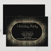 Minimalistische Gouden confetti corporate Vakantie Kaart (Voorkant / Achterkant)