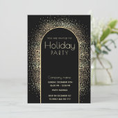 Minimalistische Gouden confetti corporate Vakantie Kaart (Staand voorkant)