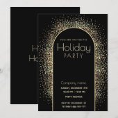 Minimalistische Gouden confetti corporate Vakantie Kaart (Voorkant / Achterkant)