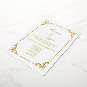 Minimalistische gouden folie bruiloft uitnodiging (Gedraaid)