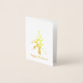Minimalistische gouden folie kerst folie kaarten (Voorkant)