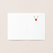 Minimalistische gouden folie Kerst Kaarten (Binnen)