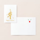 Minimalistische gouden folie kerst kaarten (Display)