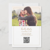 Minimalistische gouden foto QR-code alles in één b Kaart (Achterkant)