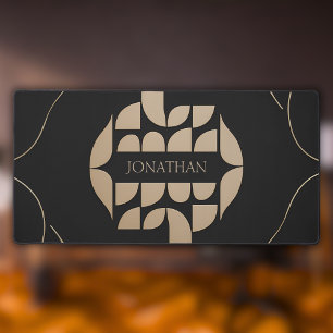 Minimalistische gouden geometrische vormen patroon bureaumat