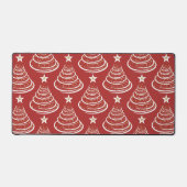 Minimalistische gouden glitter kerstbomen bureaumat (Voorkant)