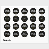 Minimalistische Gouden Glitter Kerstfamilie Ronde Sticker (Vel)