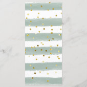 Minimalistische Gouden Groen Geometrische Baby in Menu (Achterkant)