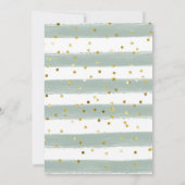 Minimalistische Gouden Groene Geometrische Baby in Kaart (Achterkant)