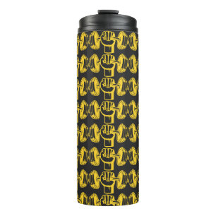 Minimalistische Gouden Hand Hef Dumbbell - Gym Sti Thermosbeker