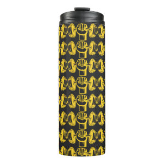 Minimalistische Gouden Hand Hef Dumbbell - Gym Sti Thermosbeker