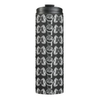 Minimalistische Gouden Hand Hef Dumbbell - Gym Sti Thermosbeker