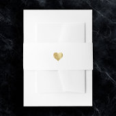 Minimalistische gouden hart moderne bruiloft uitnodigingen wikkel