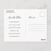 Minimalistische gouden harten script save-the-date briefkaart (Achterkant)