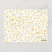 Minimalistische Gouden Harten Zwart en Wit Script Briefkaart (Achterkant)