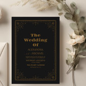 Minimalistische gouden hemelmaan bruiloft kaart