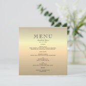 Minimalistische Gouden Huwelijk Menu (Staand voorkant)