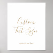 Minimalistische Gouden Kaarten & Geschenken Met Ei Poster (Voorkant)