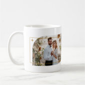 Minimalistische Gouden Kerst Trouwfoto Koffiemok (Links)