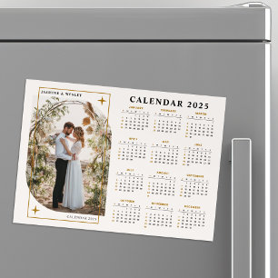 Minimalistische Gouden Kerst Wedding Fotokalender