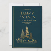 Minimalistische Gouden Kerstboom Trouwfeest