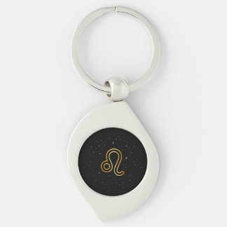 Minimalistische Gouden Leeuw Zodiac Sleutelhanger